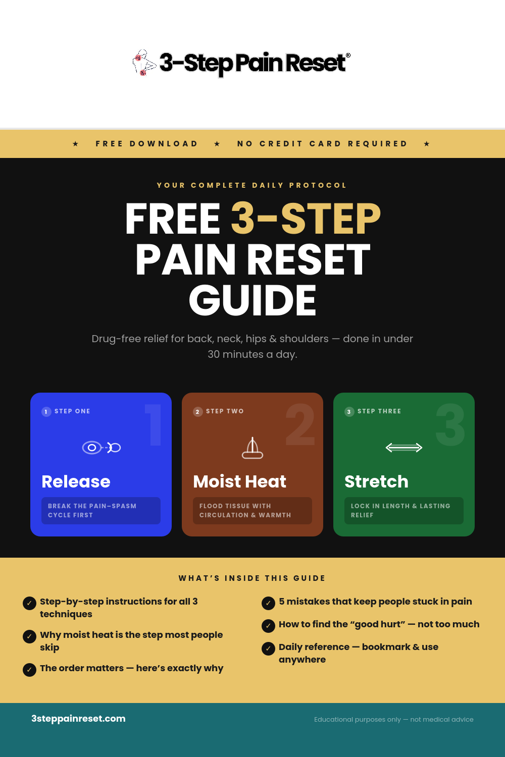 Free 3-Step Pain Reset Guide