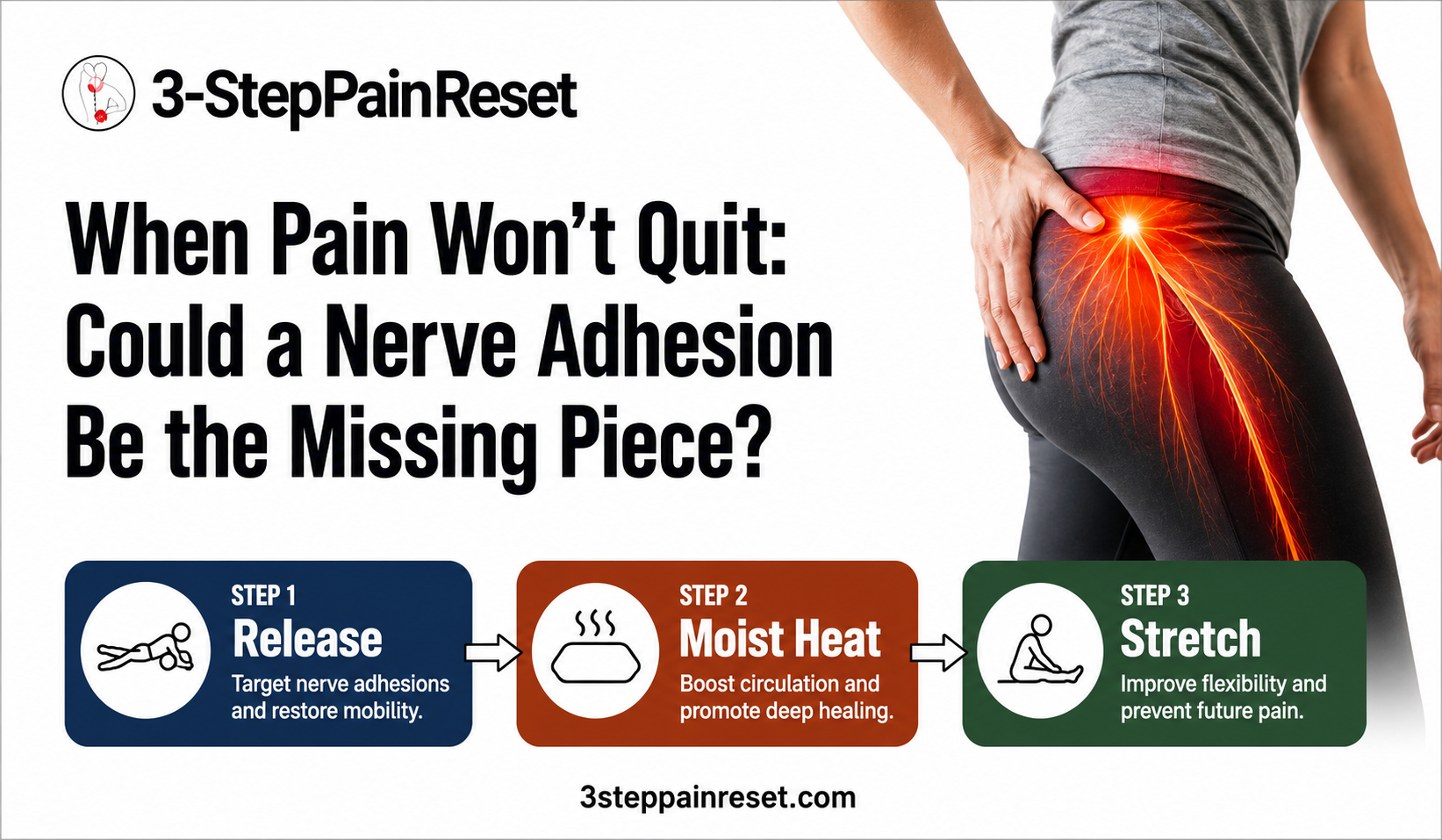 nerve adhesion hip pain neuromuscular therapy treatment 3 step pain reset